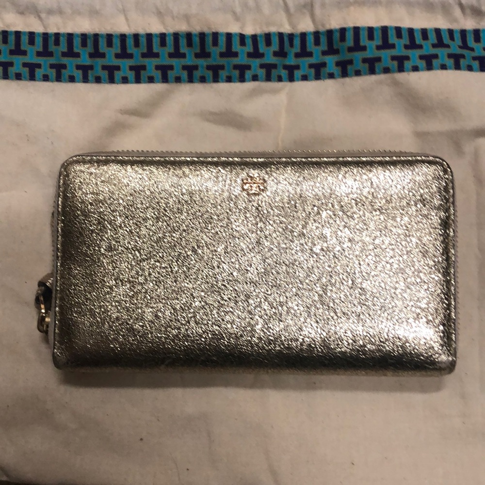 Tory Burch gold continental wallet